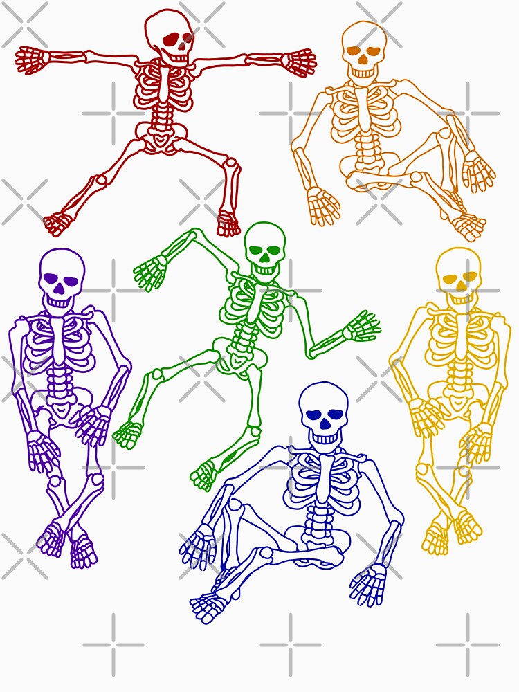 Rainbow Skeletons by Unhinged Heather
