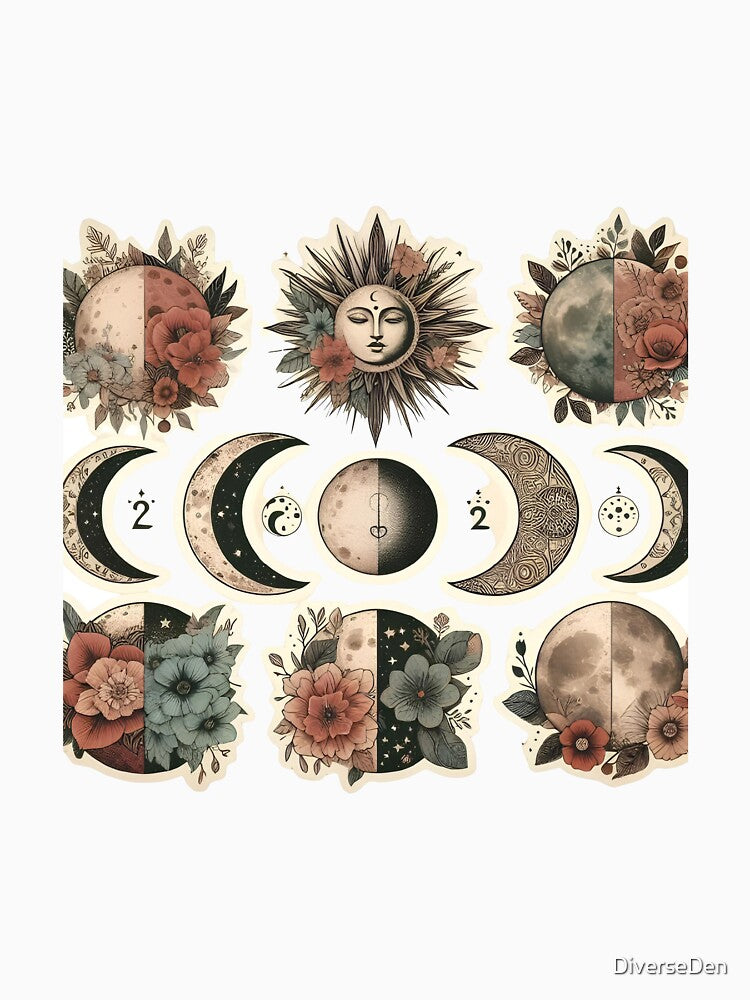 Moon Phases Vintage | Moon Phases by DiverseDen