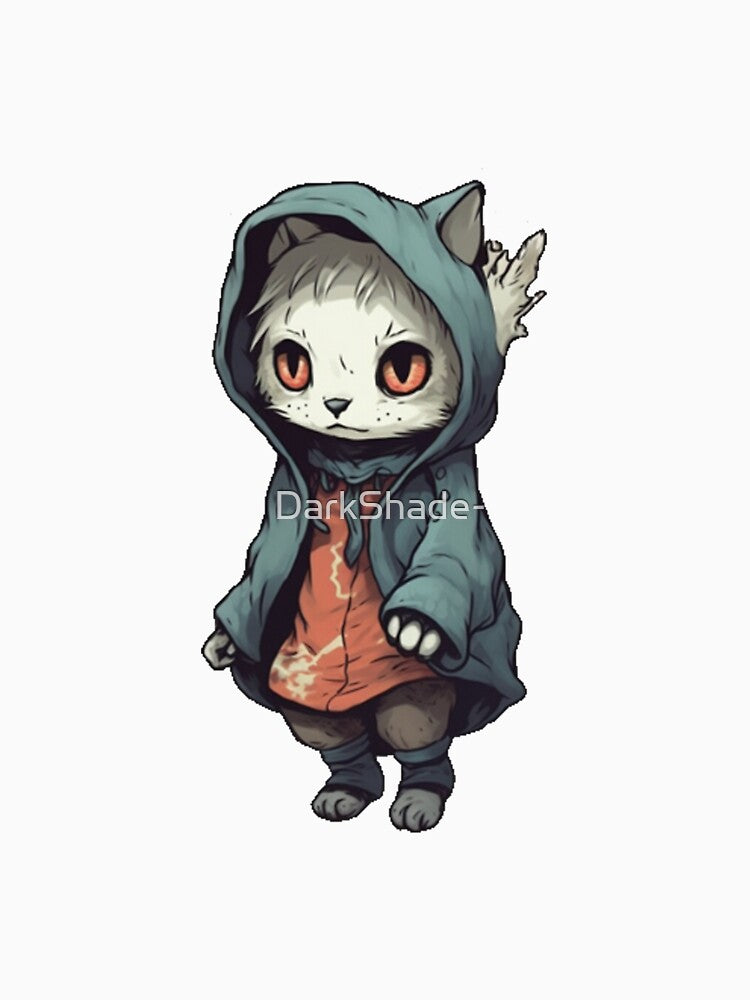 Hooded Creepy Cat, Cute creepy Kitty by DarkShade-