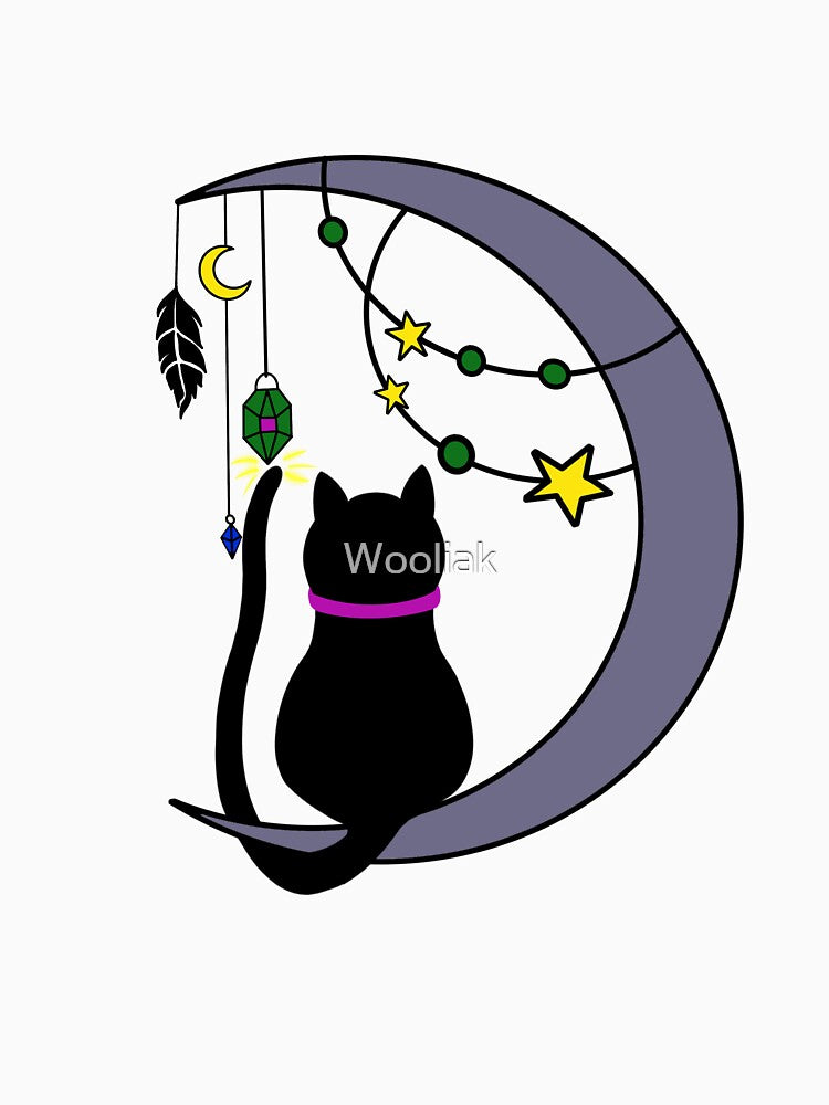 Black Cat Moon Magic by Wooliak