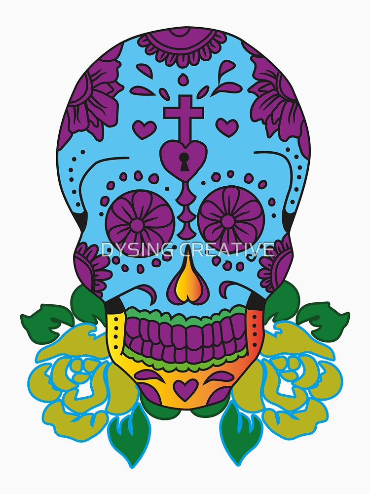 Sugar Skull Floral Day of Dead by DYSING CREATIVE