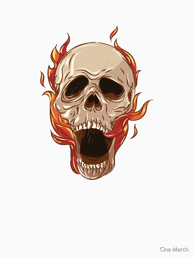 skull on fire by Cine Merch