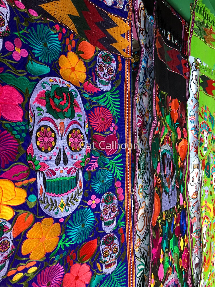 Colorful Tapestries in San Miguel de Allende by Cat Calhoun