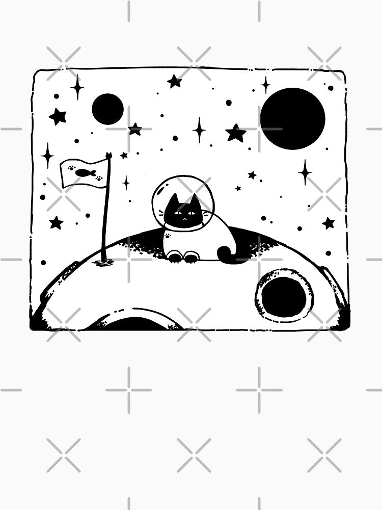 Space Cat Moon Landing by xSnoozyx