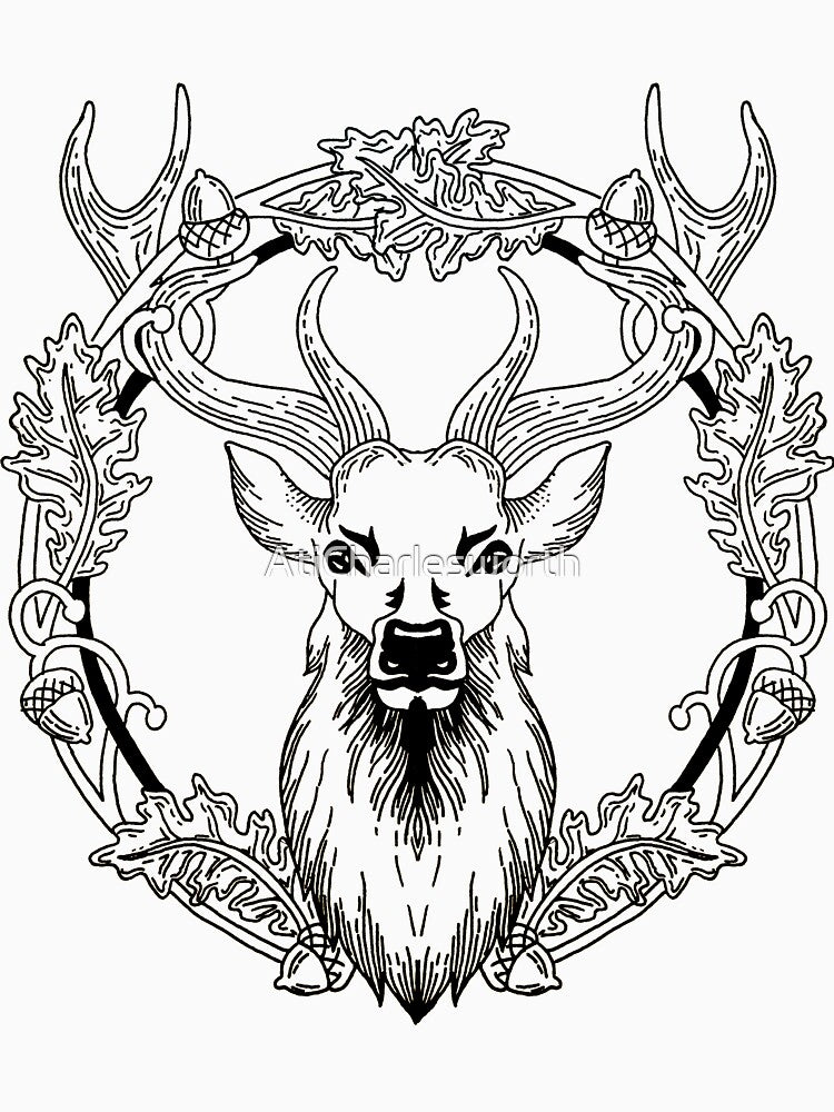 Stag Tattoo by AtiCharlesworth