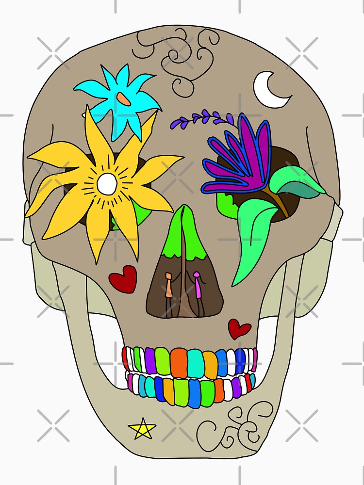 Decorative Sugar Skull With Colorful Teeth by laxmanrajart