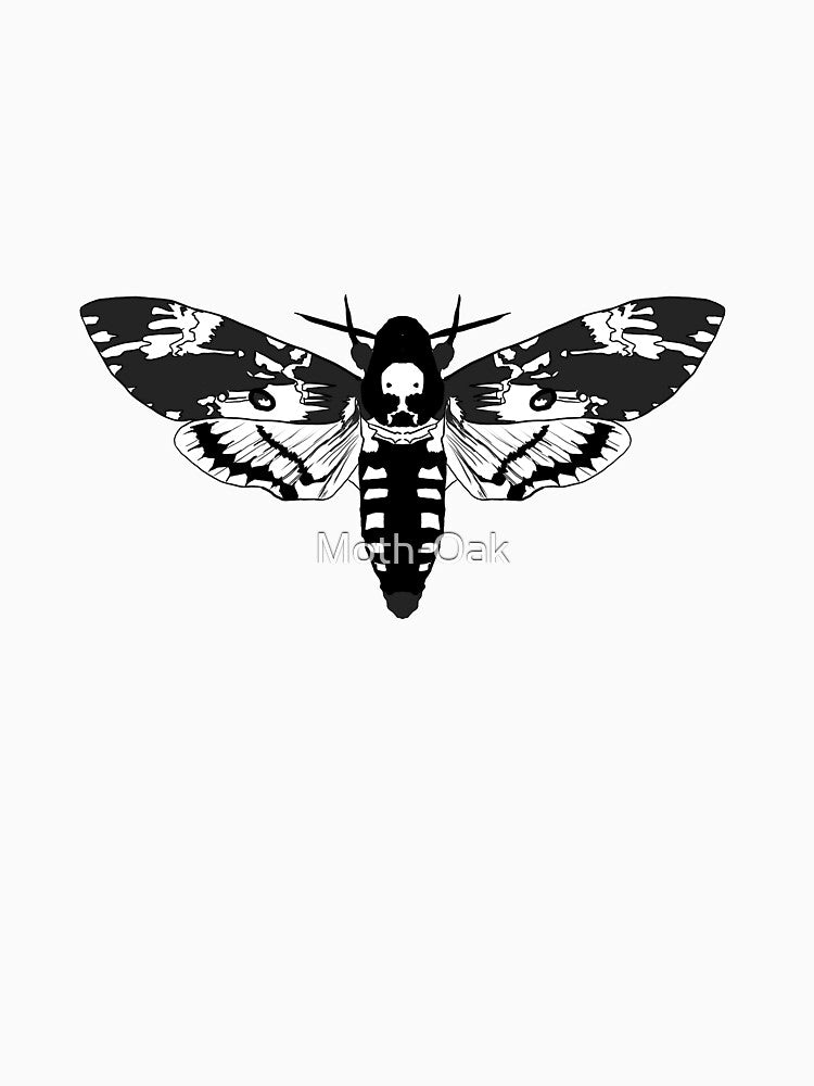 Copy of black and white Digital painting death hawk moth by Moth-Oak