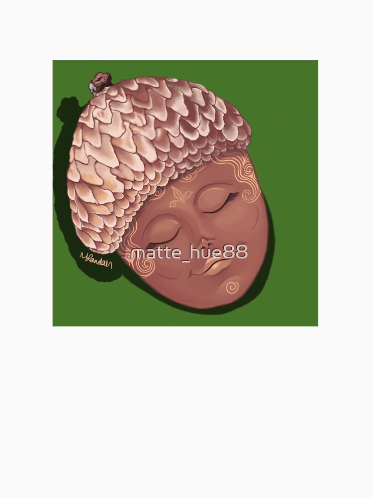 Acorn with face by matte_hue88