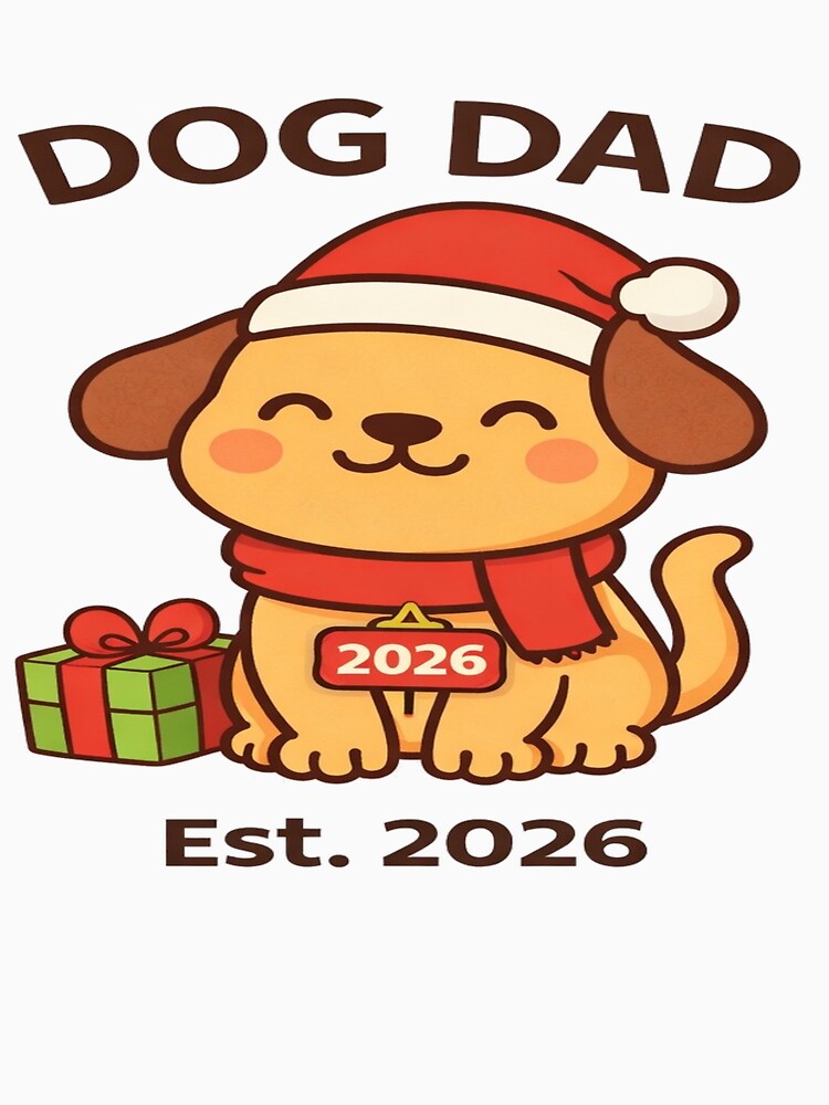 Dog Dad Est. 2026 – Cute Christmas Dog Illustration by StyleLap