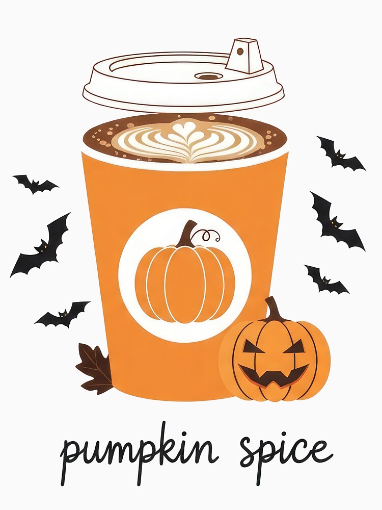 Pumpkin Spice Halloween Coffee by PlumArtDesign