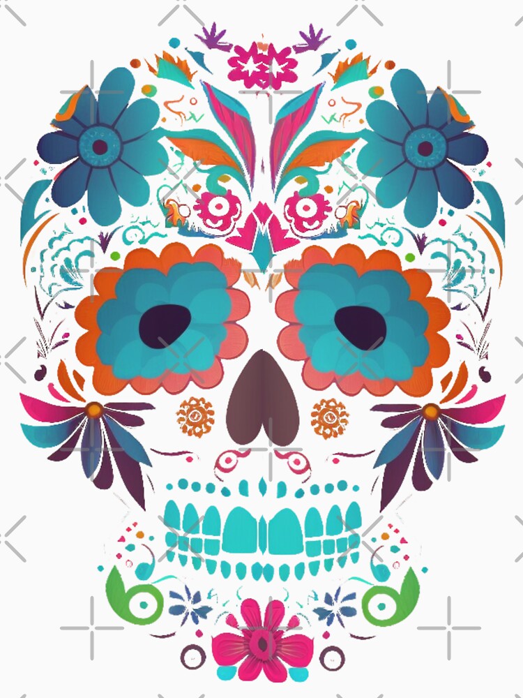 Flower Sugar Skull - Floral Garden Skull by AniMangArt