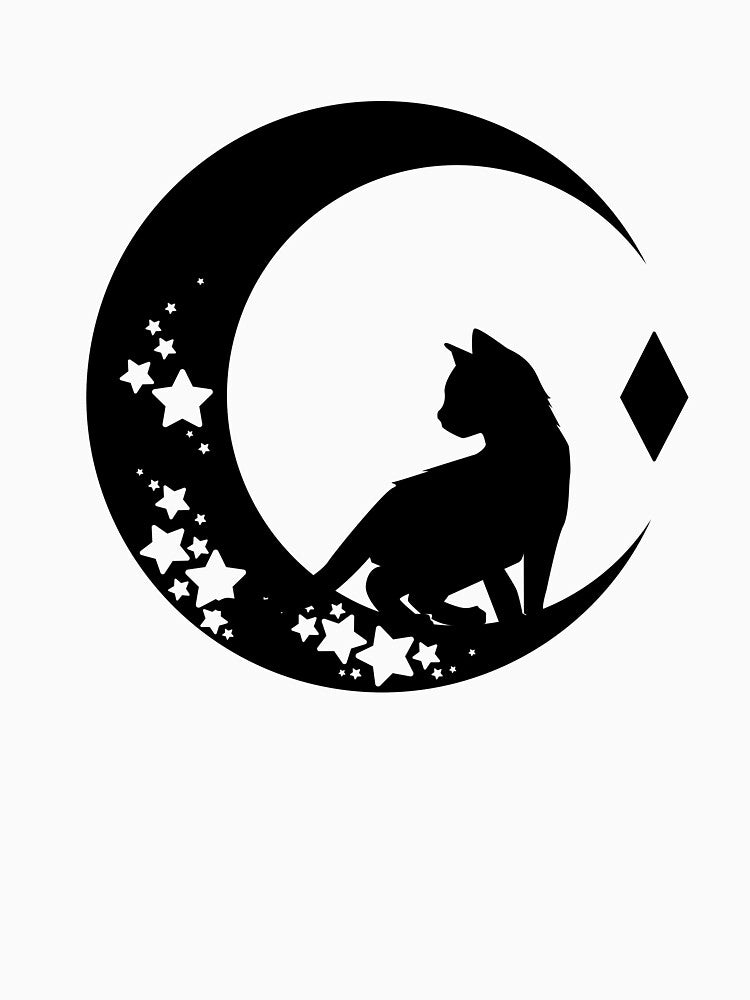 cat on the moon by assiya-fashion