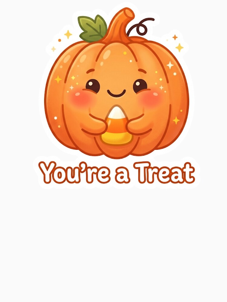 You’re a Treat Cute Halloween Pumpkin Sticker by Cerys-GS