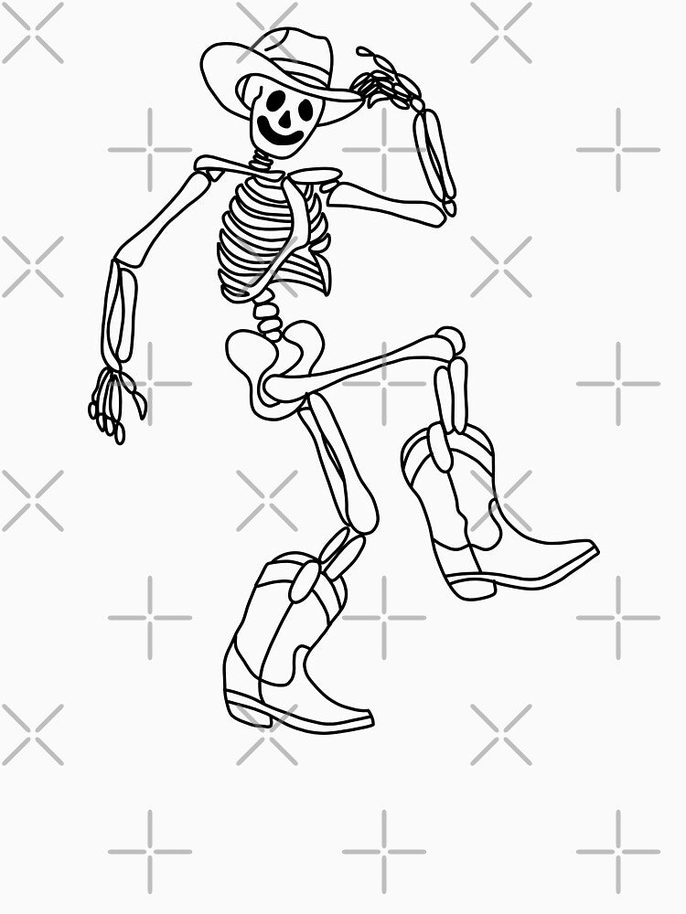 Line Dancing Skeleton by katdraws415