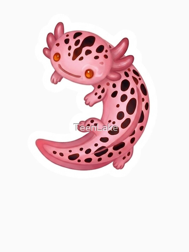 Cute Axolotl Design / Pink / Girly / Kawaii / Happy axolotl / Magical / Tshirts, mugs, stickers, journals, backpacks etc by TeenLake