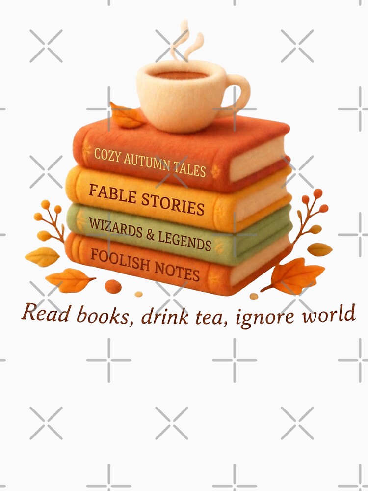 Read Books Drink Tea Ignore World Cozy Autumn by ZdunekDesign
