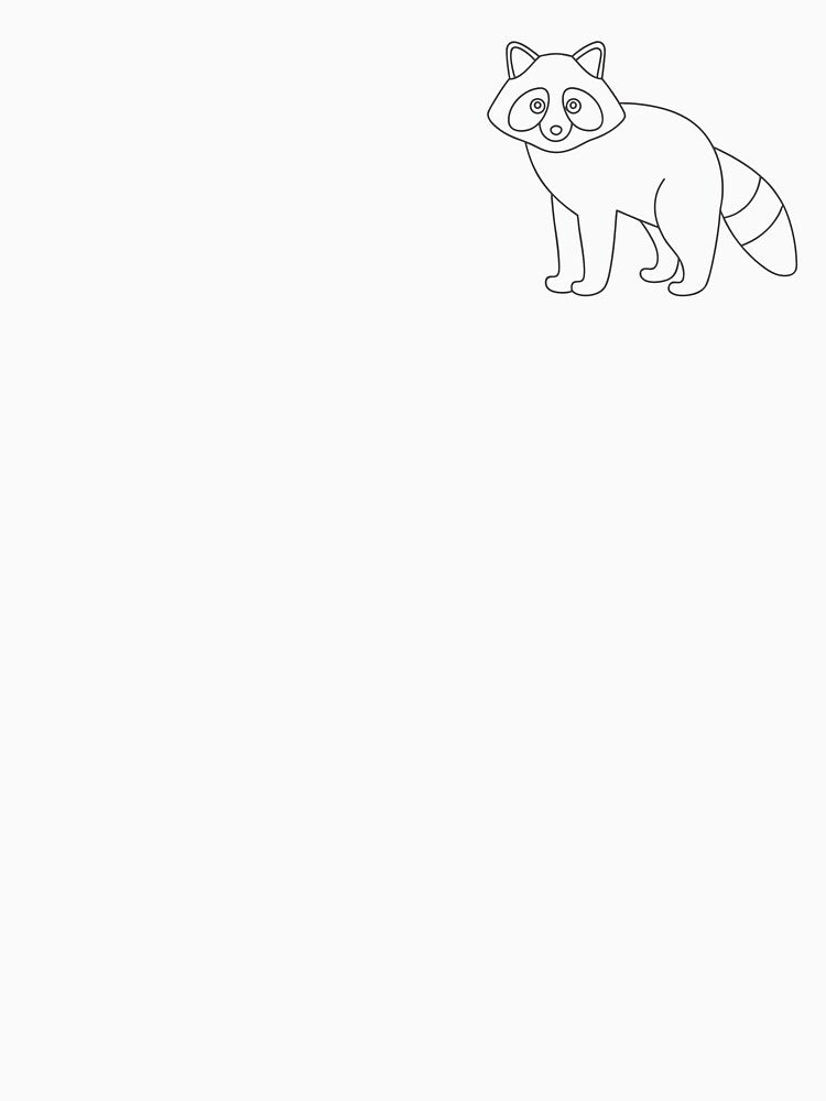 Raccoon Friendly 2 Line Art Gift by OneLine Studio