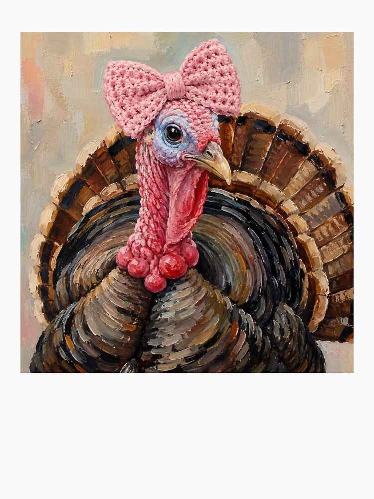 Painting Style Image Turkey with Bow by Giddy Bear Gifts