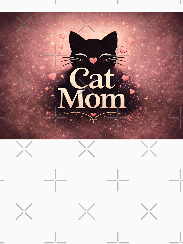 Cat Mom Cute Cat Lover Typography Design by CLOUTKULT