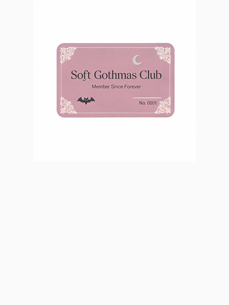 Soft Gothmas Club Membership Card Pastel Gothic Christmas by benarik