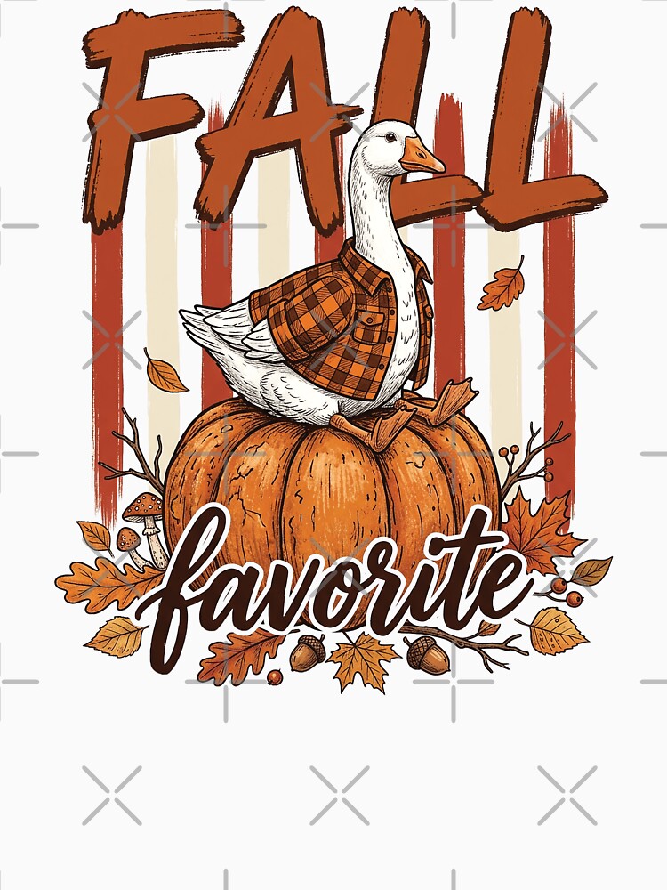Fall Favorite Goose On Pumpkin Perch by hidetheyasin