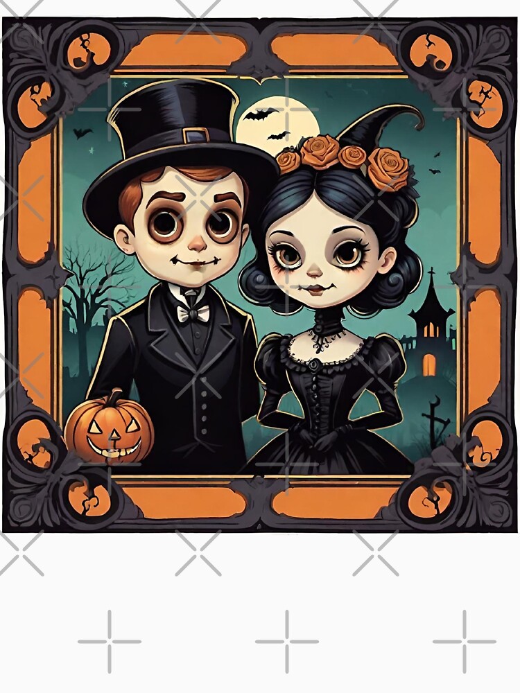 Cute Victorian Halloween Couple by Spike The Punch Design Co.