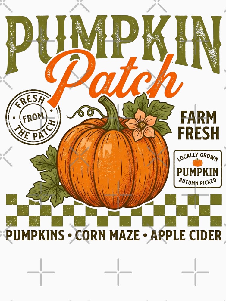 Pumpkin Patch Farm Fresh Autumn Season Vintage by raedattia