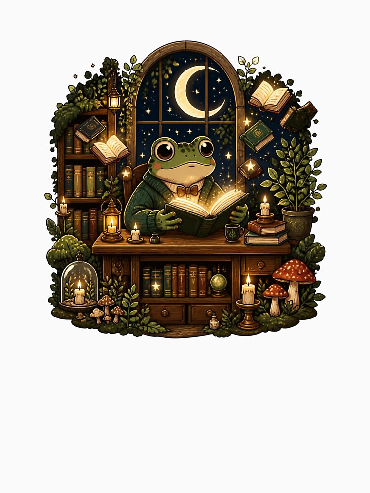 Cosmic Frog Librarian by woofstickers