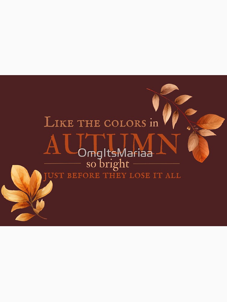 Like the colors in autumn - Red lyrics by OmgItsMariaa