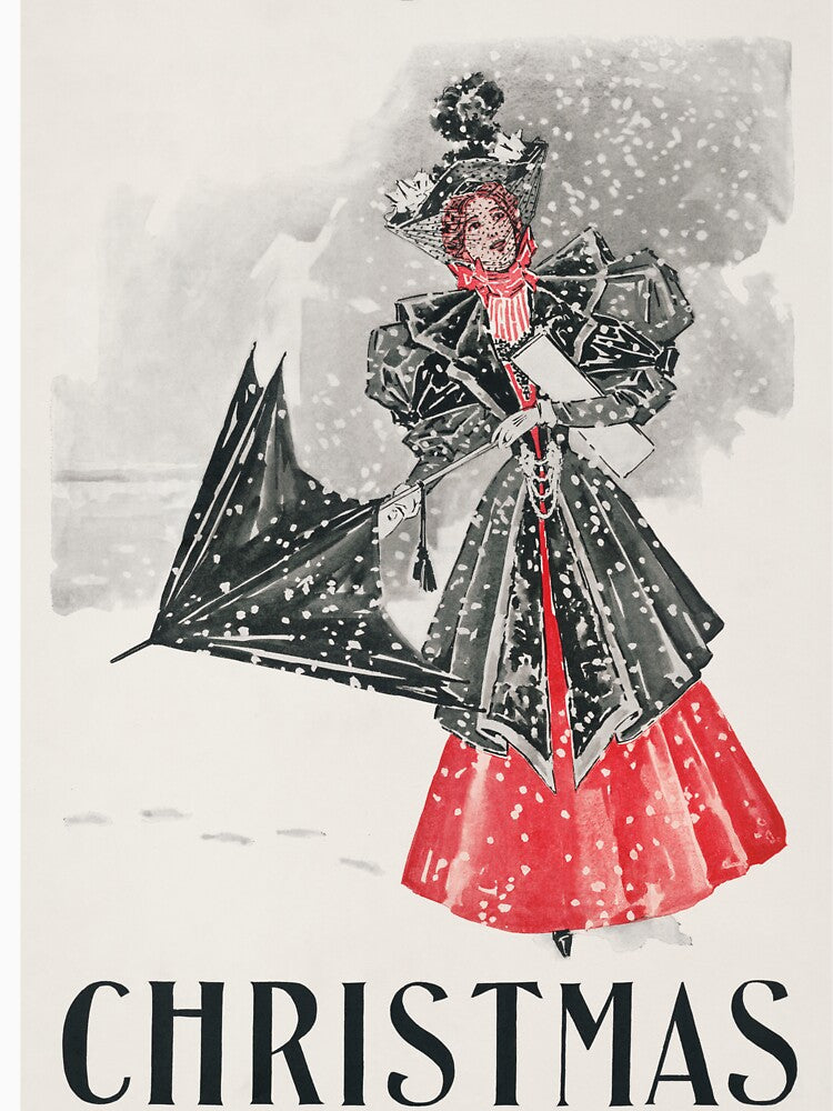 Vintage Christmas (Truth–Brightest of Weeklies) Poster (1896) by Irwin Moorhead by Designedbysm