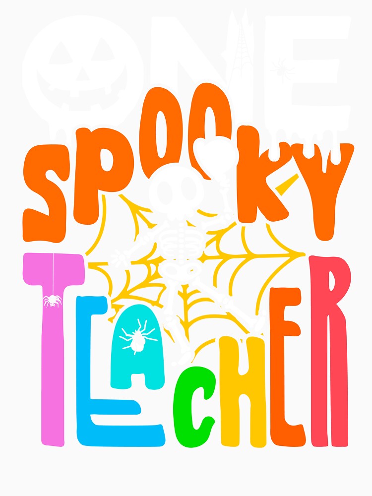 One Spooky Teacher Neon Halloween by suechtmpoa