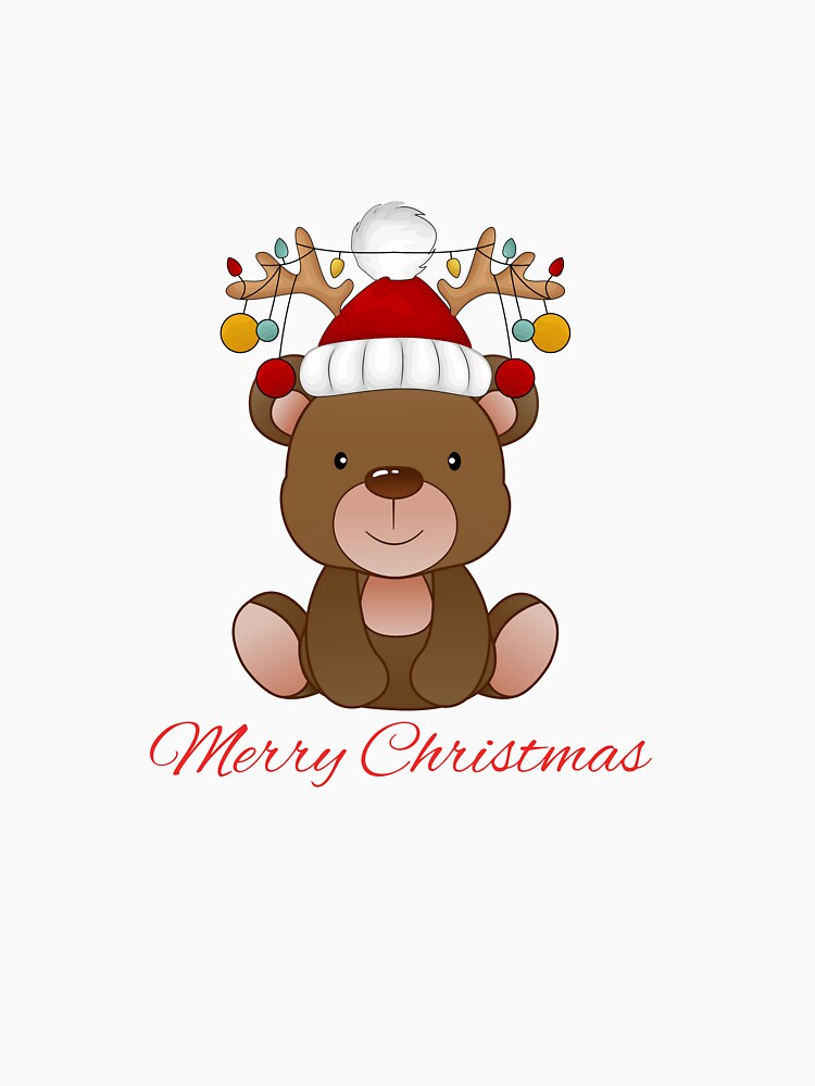 Merry Christmas, Christmas humor, funny Christmas design, cute bear by SofikoDesigns