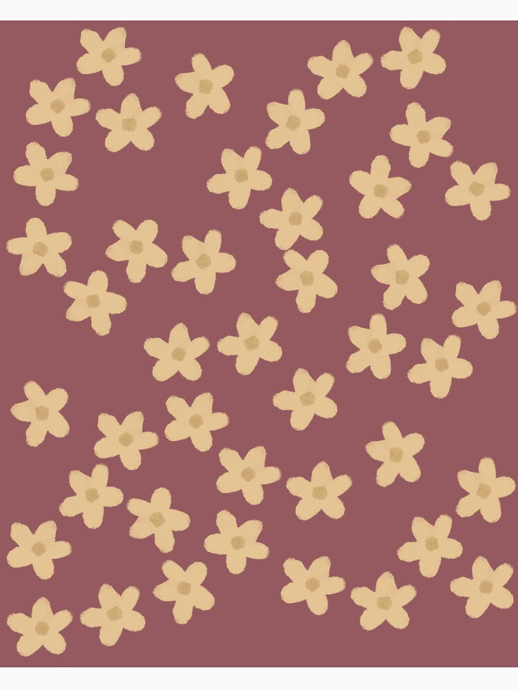 Fall Floral Daisy Print in Purple by WildeandCo