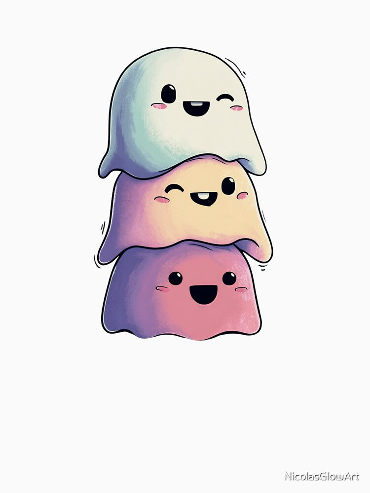 Cartoon Tower Ghosts by NicolasGlowArt