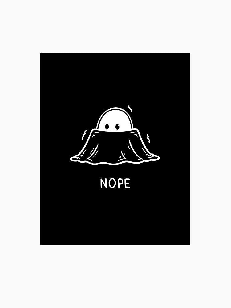 Nope Ghost – Cute Lazy Ghost & Funny Spooky Humor T-Shirt by SakuraHQ