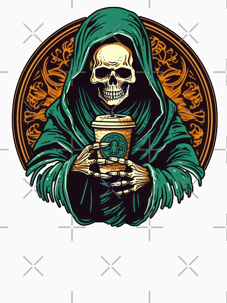 Hoody Skeleton with Coffee by PaTToStudio