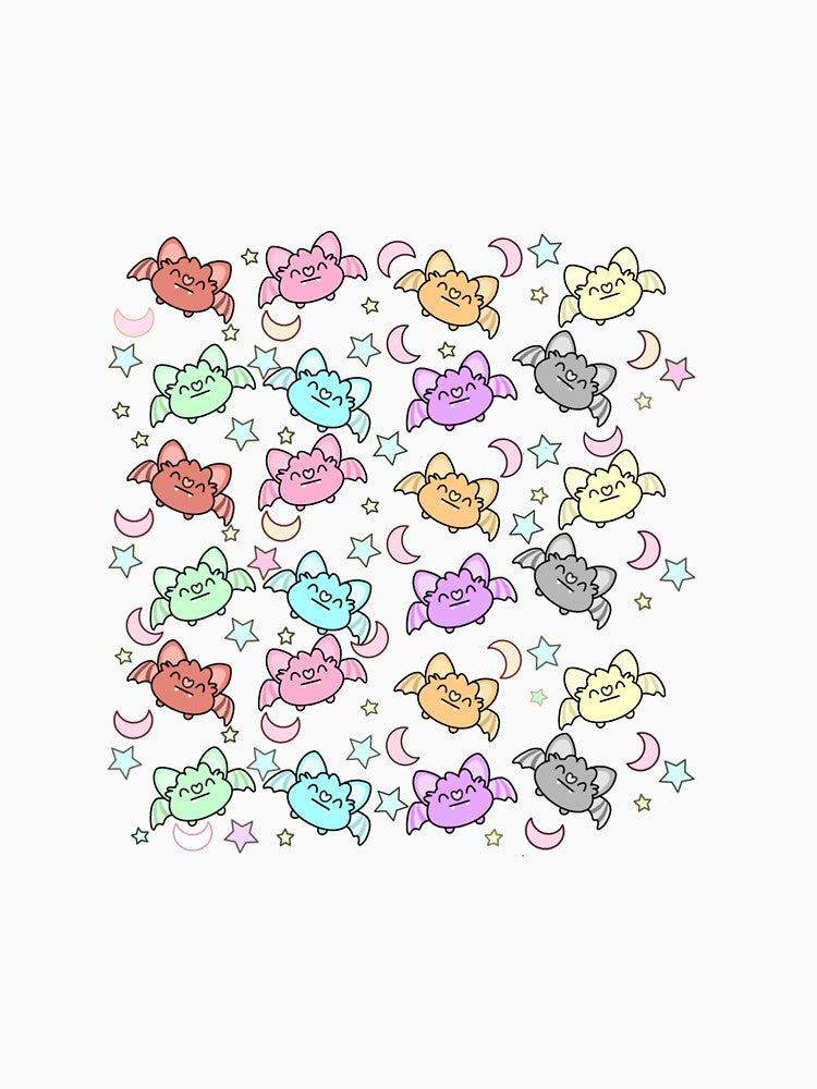 Pastel bat pattern by Antonia Ippolito