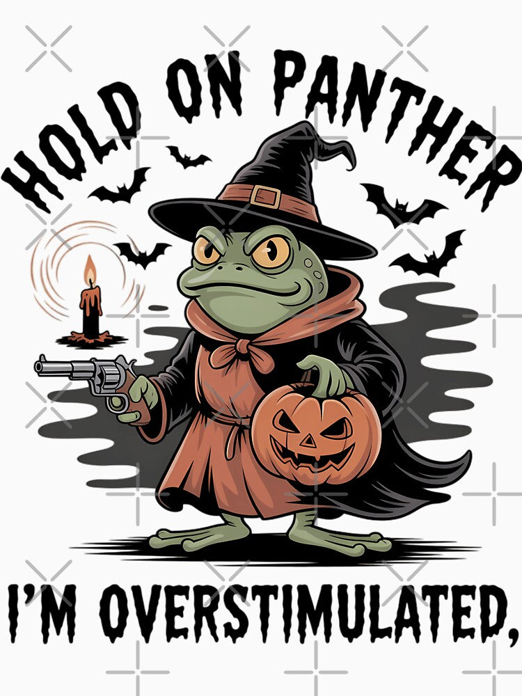 Hold on Partner Im Overstimulated Halloween Cowboy Frog by WalshDrawnLaugh