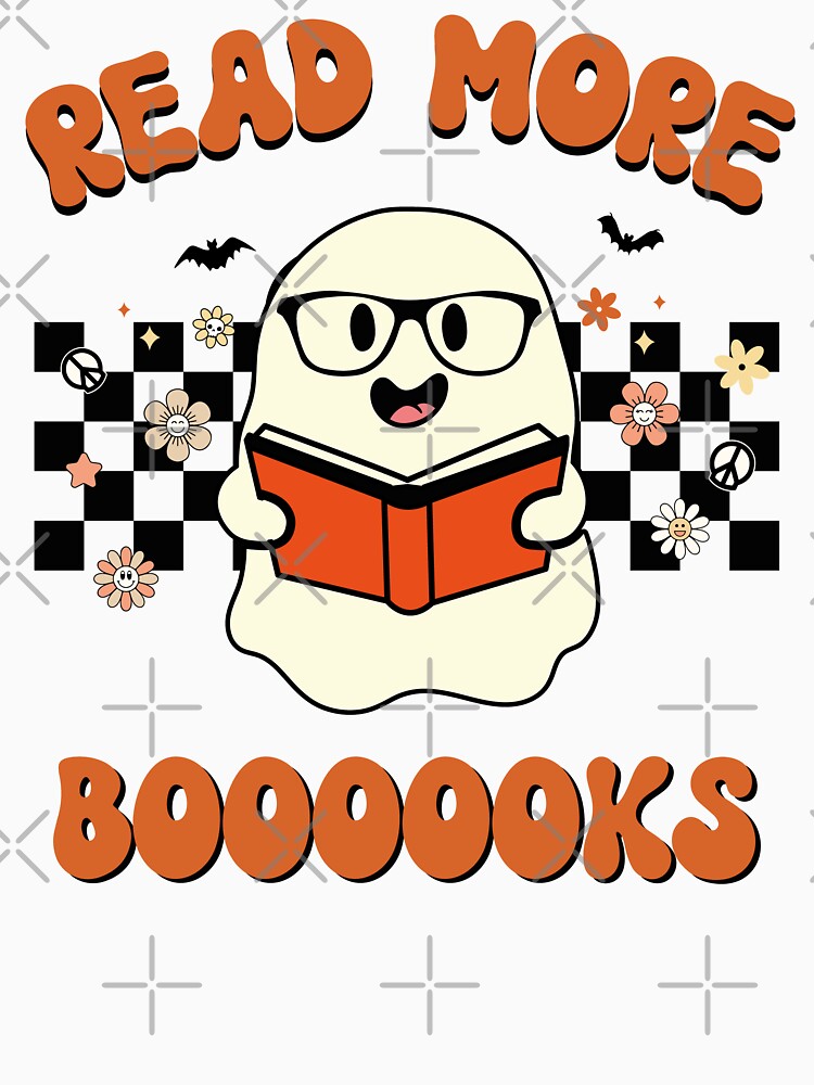 Read More Books Groovy Halloween Ghost Read a Book by Tatus Brinal