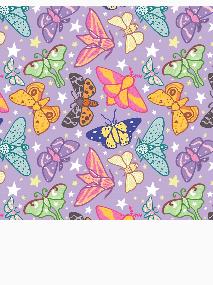 Purple rainbow lunar moth pattern by Madison Creates