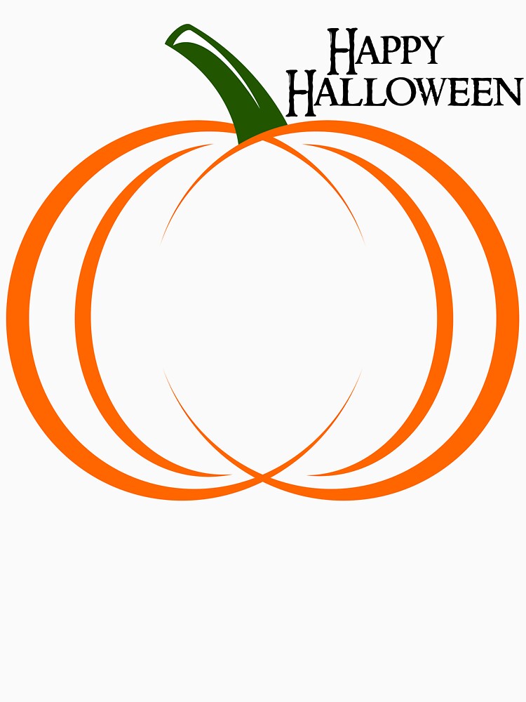 Happy Halloween Pumpkin with Black Text by Risa-C