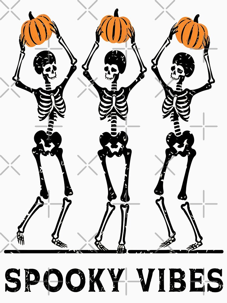 Spooky Vibes Dancing Skeletons by Mosaic-97