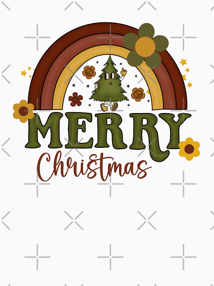 Retro Merry Christmas Rainbow by HappyLifeCreate