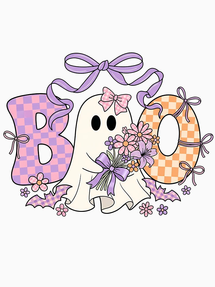 Cute Coquette Ghost Pastel Halloween Boo by KroghDs