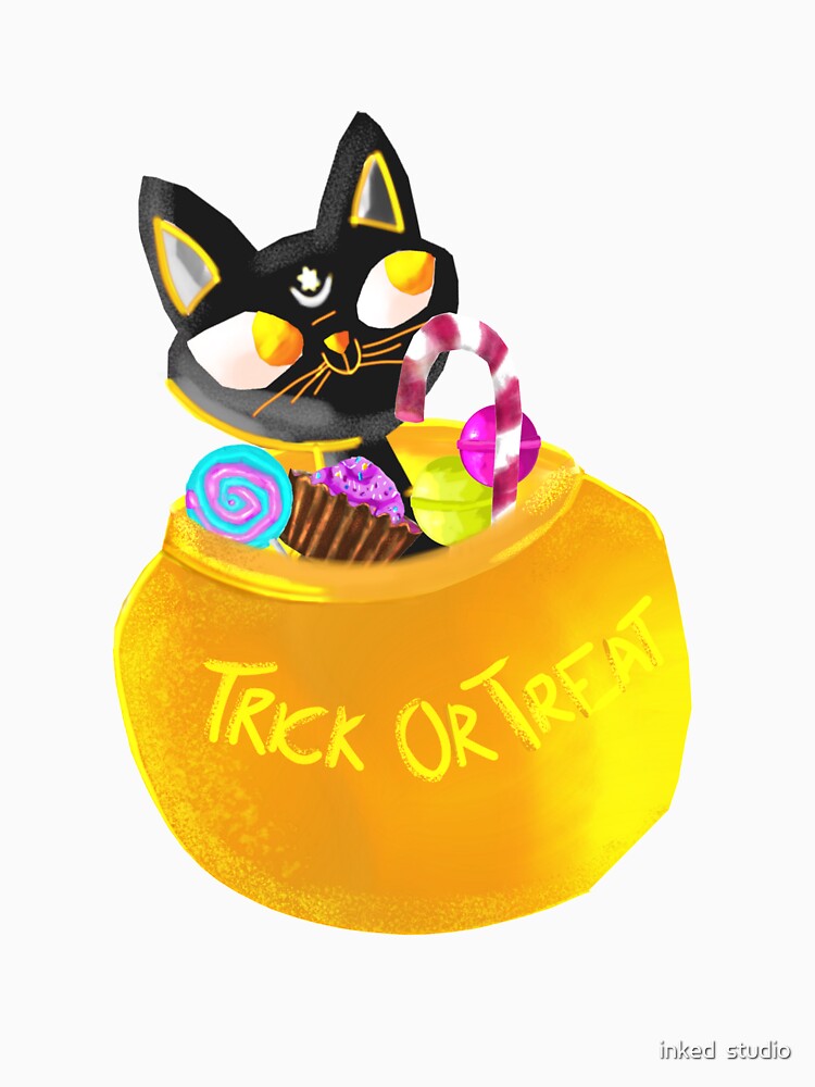 Cute Halloween Cat by inked  studio