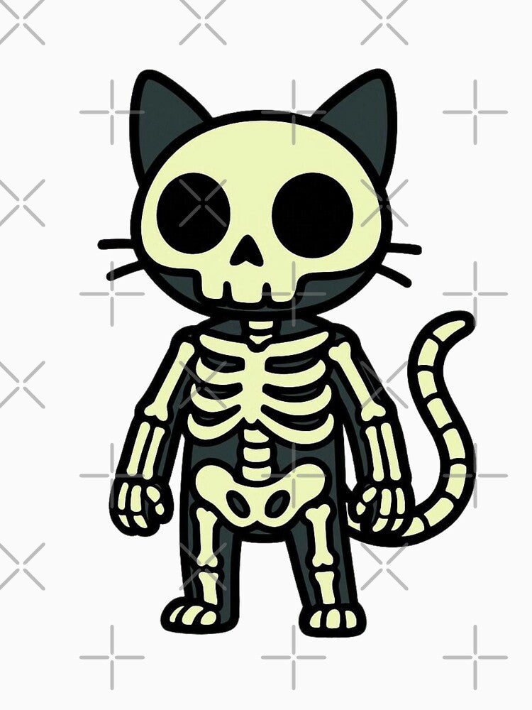 Skeleton Cat with Glowing Bones – Halloween Monster by Confuzz1ed