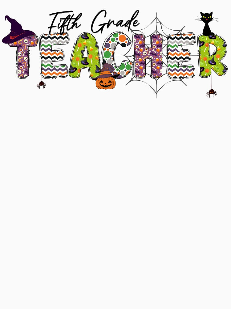 Fifth Grade Teacher Cute Halloween by NoonMoonApparel
