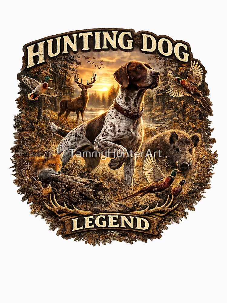 German Shorthaired Pointer Hunting Dog Legend – Wildlife Hunter Design by TammyHunterArt