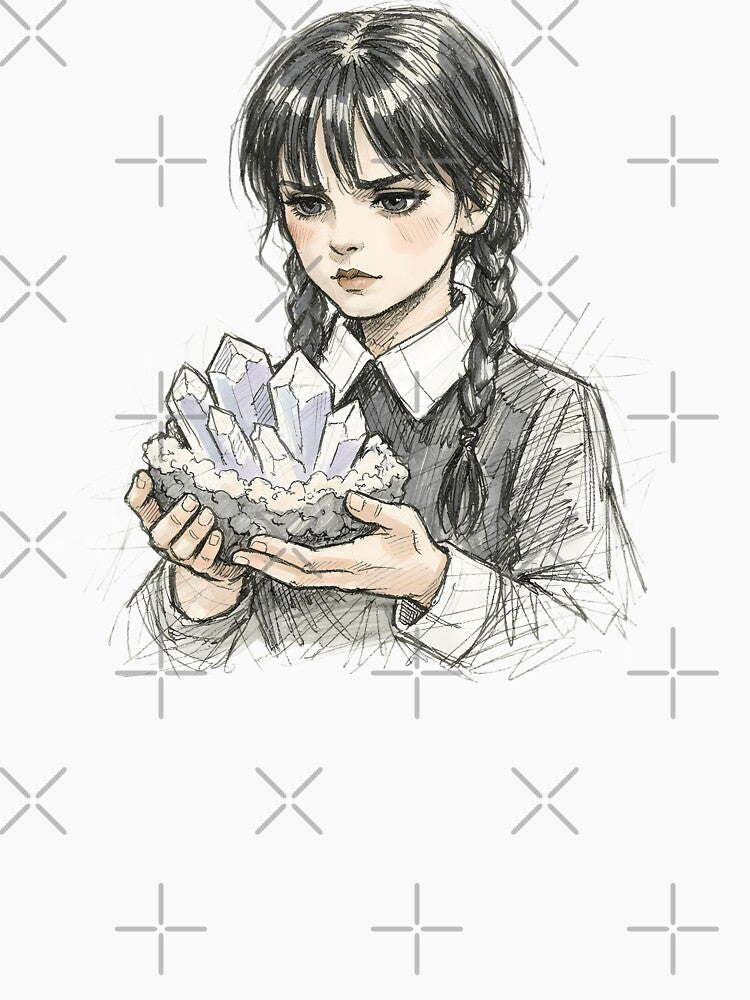 GOTH GIRL WITH CRYSTAL GEODE by LIS AND MELIVERSO