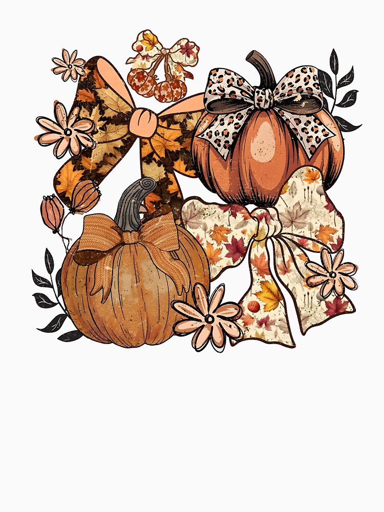 Floral Fall Pumpkin Coquette by Kentkroon